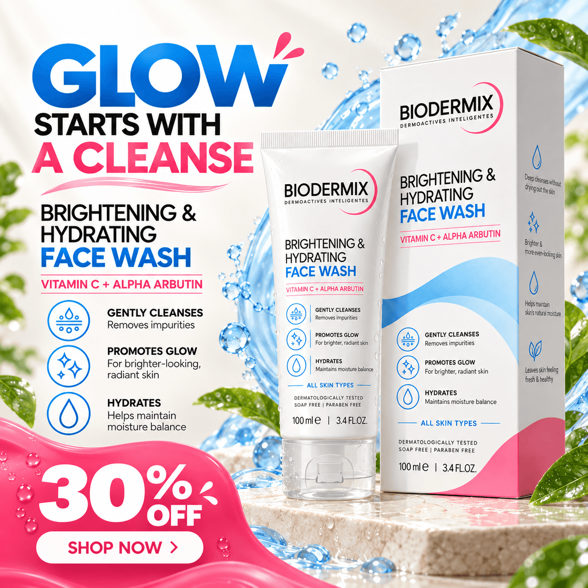 Biodermix Brightening & Hydrating Face Wash